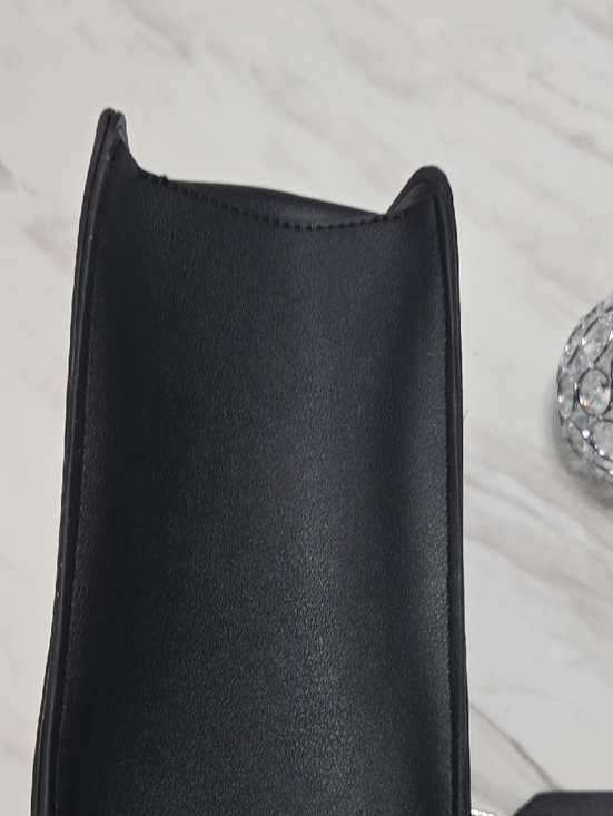 Steve Madden Black Embossed Logo Crossbody Bag with Detachable Strap - Picture 9 of 9